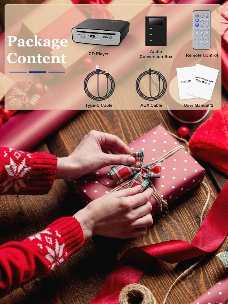 Portable USB CD Player for Car: Remote Control & Multi-Device Capability