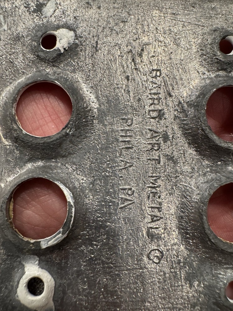 Vintage Metal Double Push Button Switch Plate