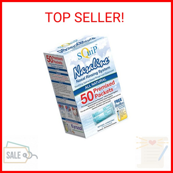 Squip Nasaline Salt 50 Pre-mixed saline packets