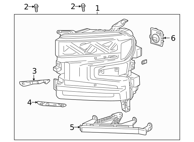 Genuine GM Driver Side Headlamp Bracket 84454856