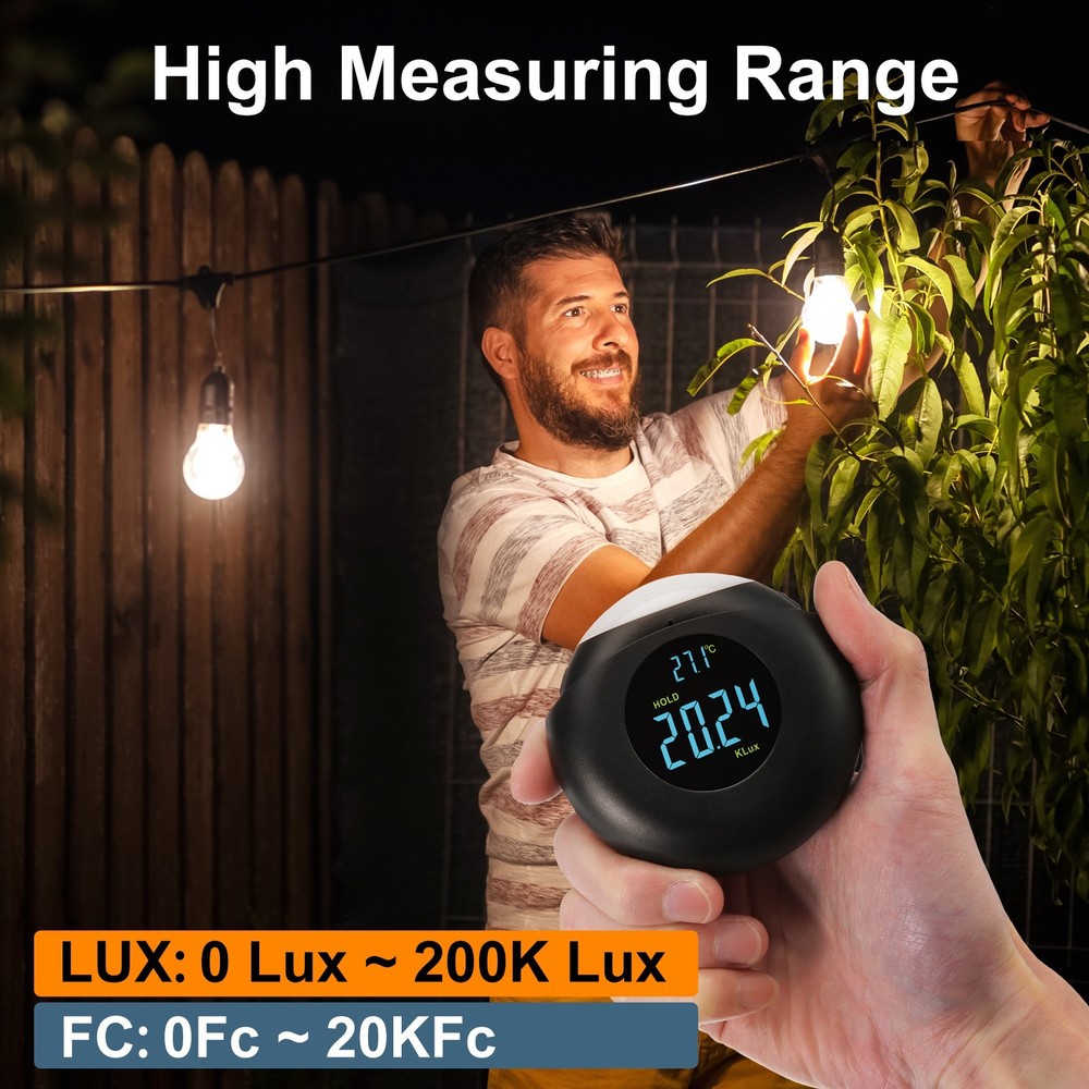 SWAREY Light Meter Digital Illuminance Meter Handheld Ambient Measurer