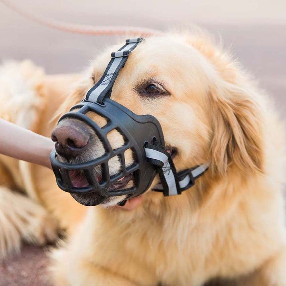 Dog Muzzle Breathable Basket For Small Medium Large Prevents Chewing XXL