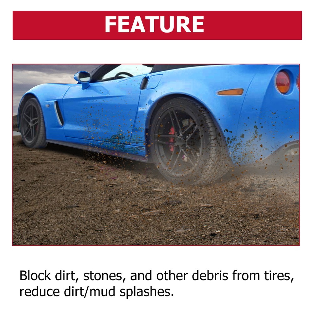 For 2005-2013 C6 Corvette Molded Mud Flap Splash Guards Front Rear 19170234