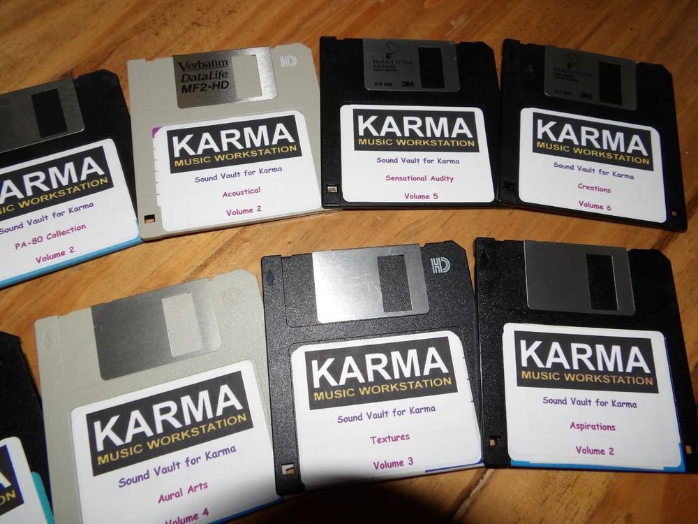 Korg KARMA Floppy Disk Sound Library -- Awesome programming! Nine (9) Disk Set.