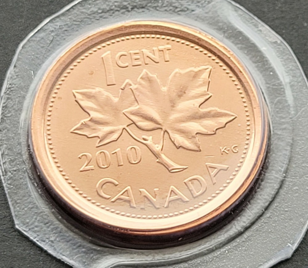 ***  CANADA  ONE  CENT  2010  LOGO  SEALED  ***  NON   MAGNETIC  ***