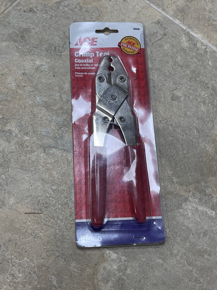 ACE CRIMP TOOL 30948 COAXIAL CABLE VIDEO NICE