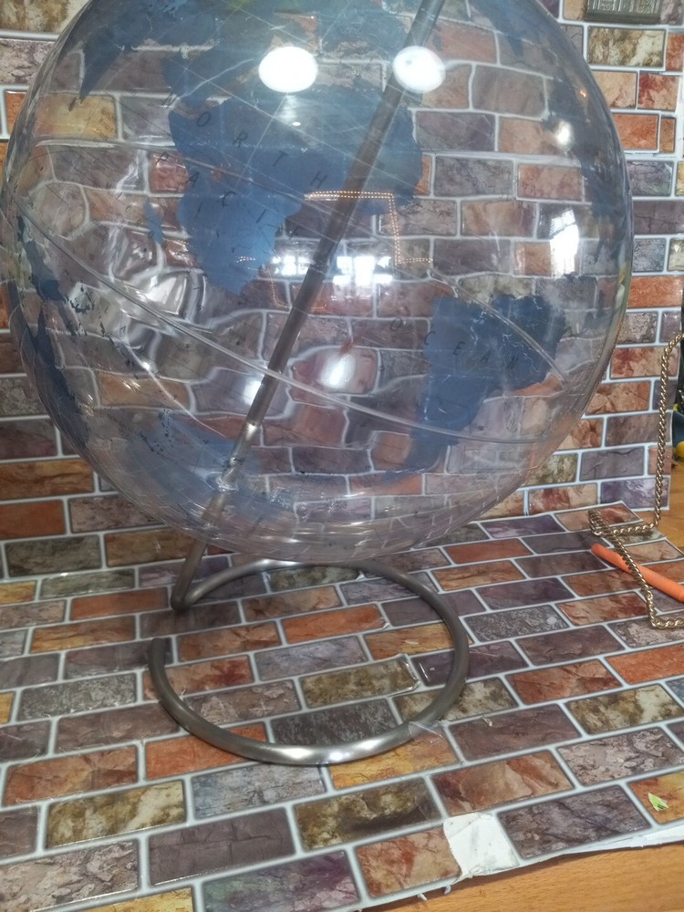 Replogle 12" Simplicity Transparent Ocean Clear Blue Destop Globe