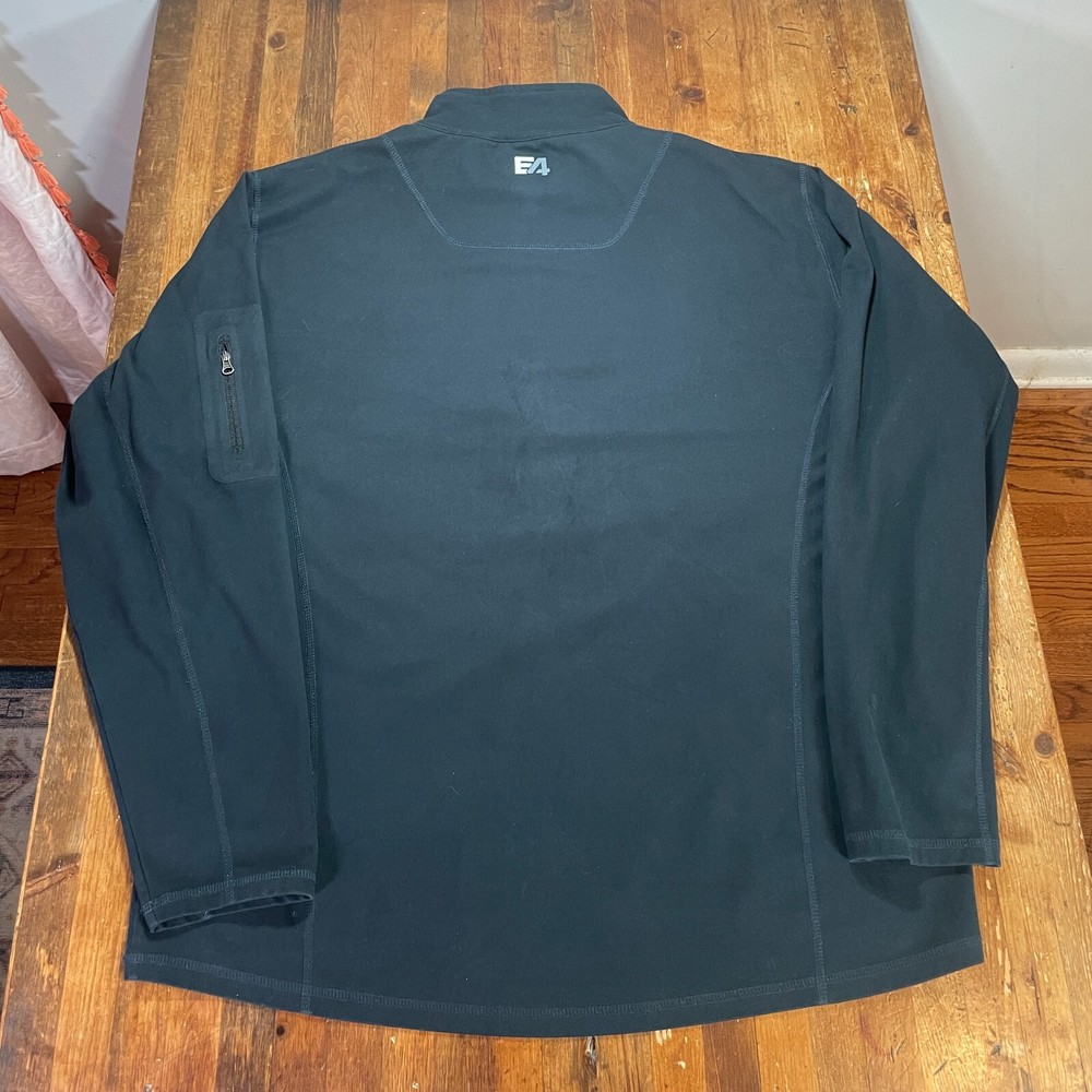 Peter Millar Jacket Mens Large Black Pullover 1/4 Zip Element Dismal River Golf