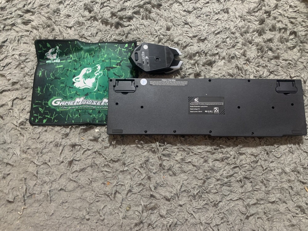 Rainbow Backlit T3 Keyboard & Mouse Black