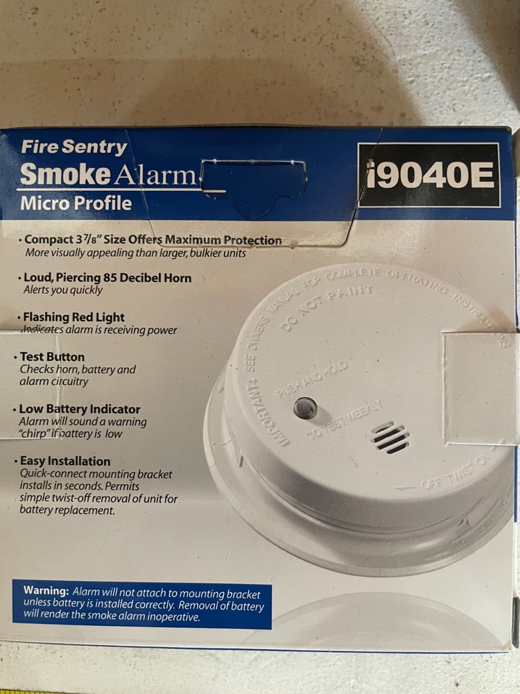 Fire Sentry Smoke Detector Alarm - Micro Profile - Model i9040E