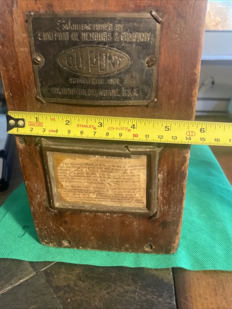 ANTIQUE ''DU PONT'' BLASTING MACHINE NO. 2