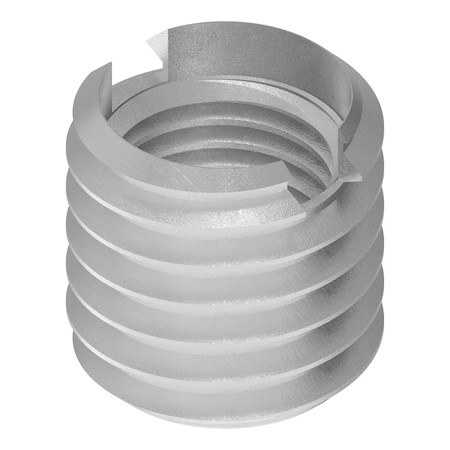 Thin Wall Self Locking Thread Insert, 7/16"-20 Int Thrd Sz, 18-8 Stainless