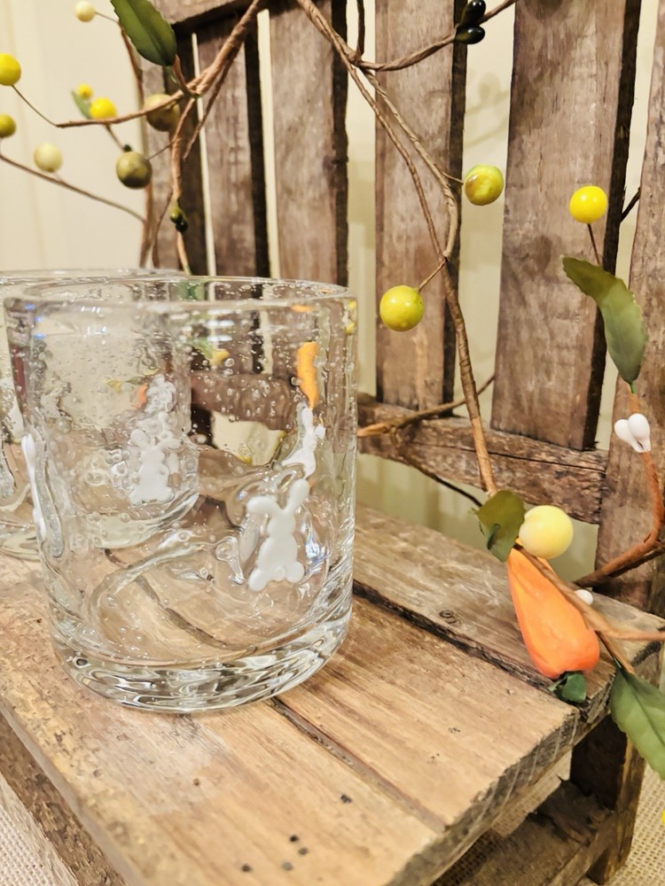 🐰New White Bunny Highball Glass Set