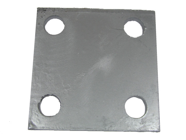 1/4" Thick Chain Link Square Weldable Surface Mount Floor Flange Base Plate