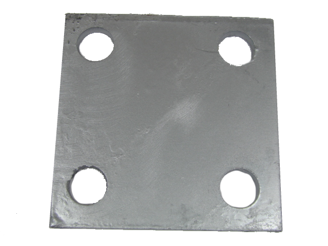 1/4" Thick Chain Link Square Weldable Surface Mount Floor Flange Base Plate