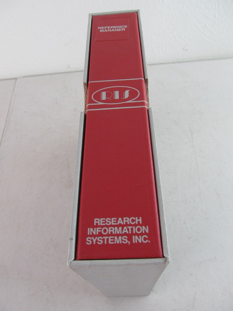 Reference Manager RIS Research Information Systems Vintage Software Floppy 1988