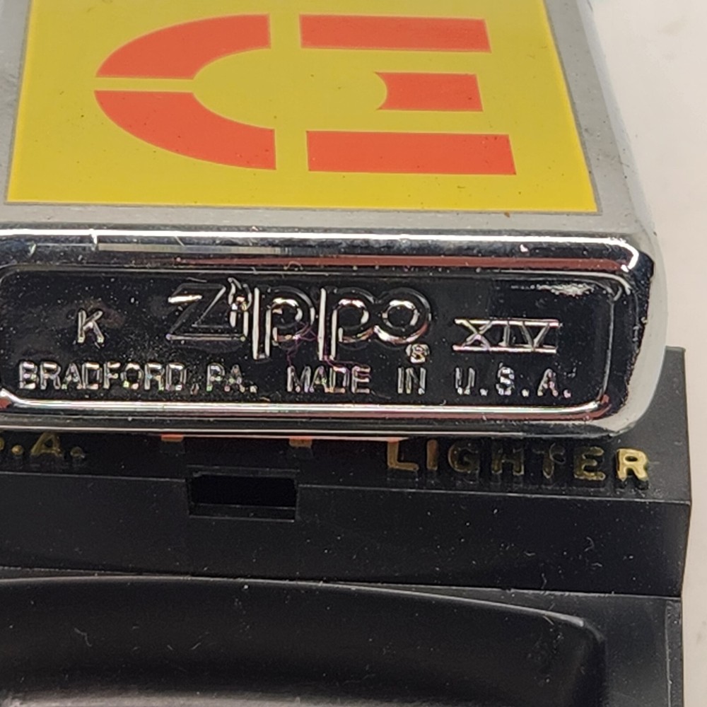 1998 Zippo Lighter Custom Brand Yellow Red C E - New