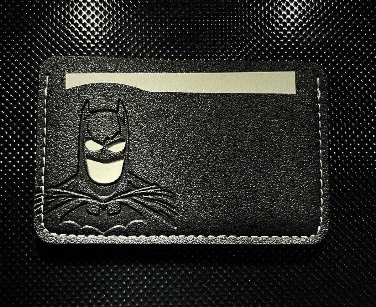 Batman Style Wallet with ID Window Card Holder Superhero Mask Design