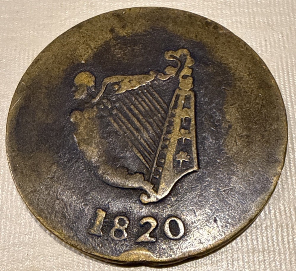 Lower Canada Bust & Harp Half Penny Token 1820 Br-1012
