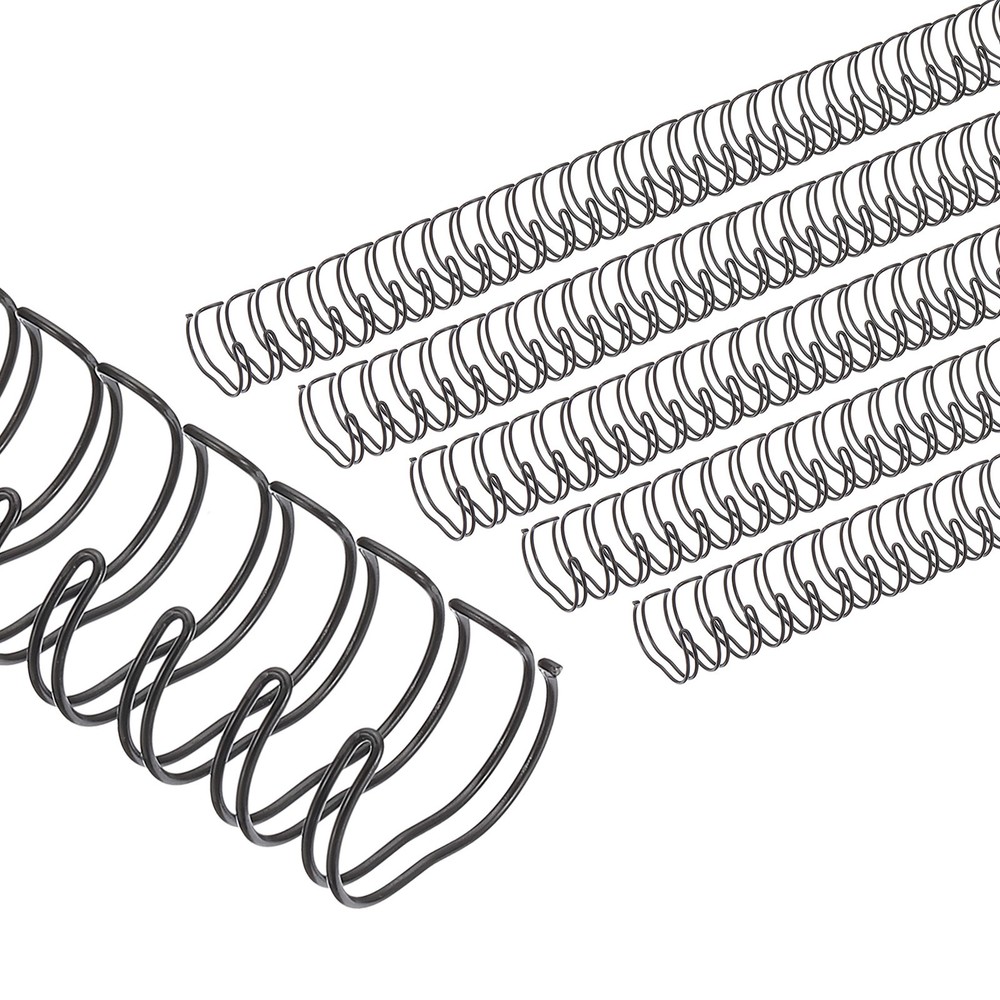 14mm (9/16″) Double Loop Wire Binding Combs, 100 Pcs, 3:1 Pitch, Black