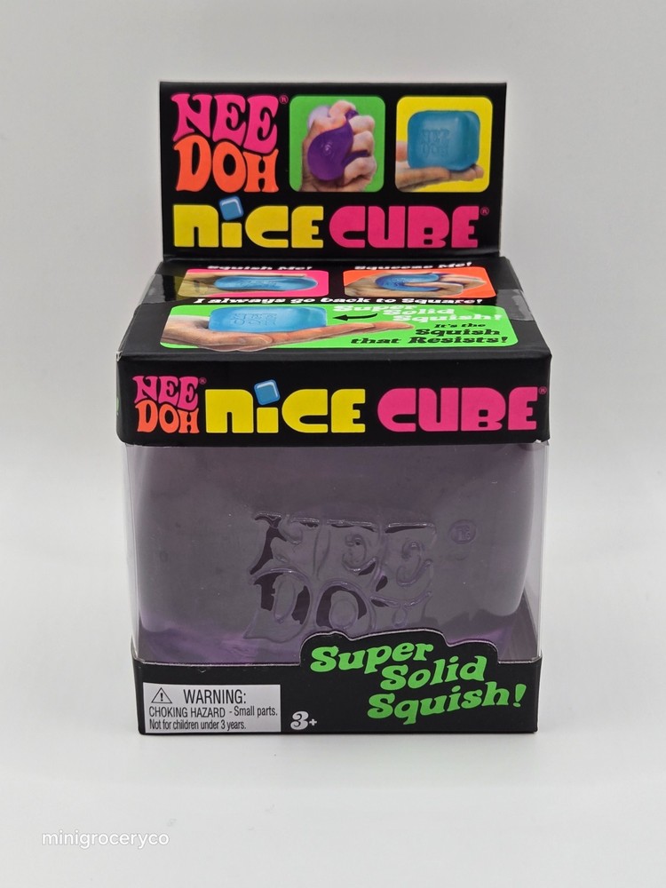 PURPLE NeeDoh Nice Cube -Super Solid Squish Cube-