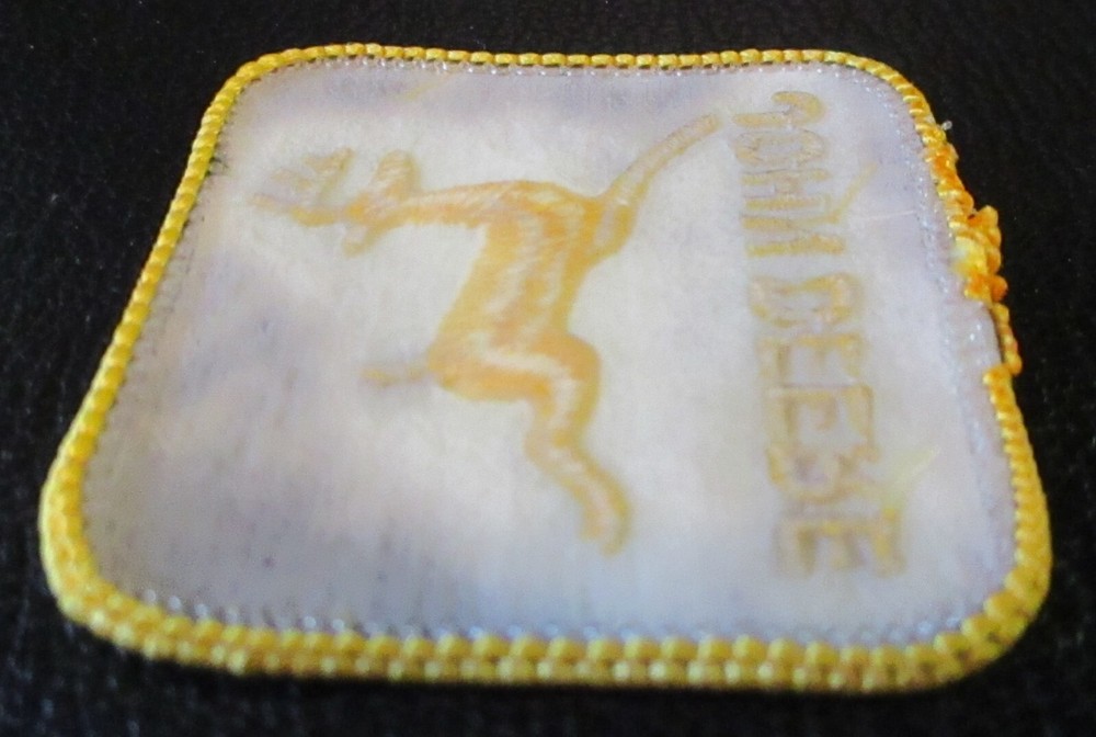 John Deere Construction 1968 Leaping Deer Logo Embroidered Patch hat cap uniform