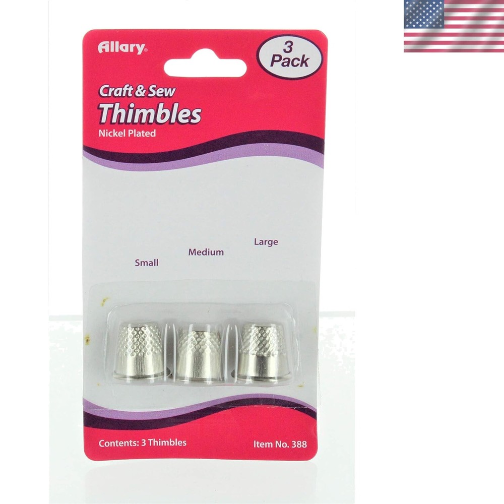 Travel-Friendly Assorted Thimble Pack: Small, Medium & Large Sizes Included