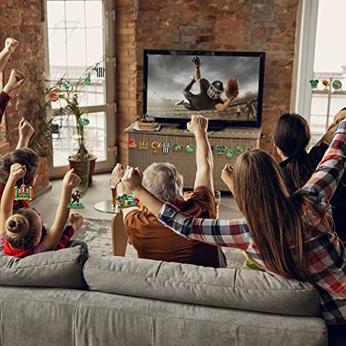 Pieces Football Wooden Hanging Ornaments Football Cutout Wood Ornament DIY 24