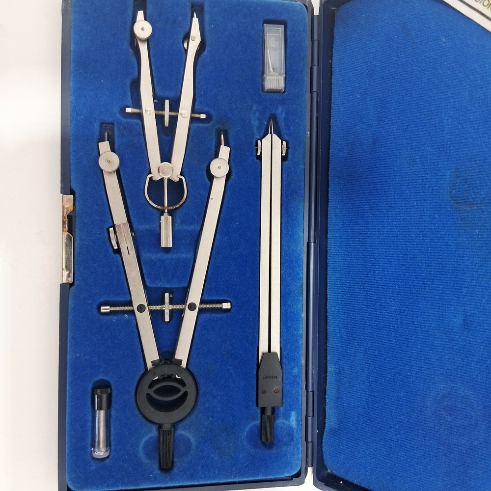 Vintage Alvin Precision Drawing Set 795B Instruments/Germany-complete-Hard Case