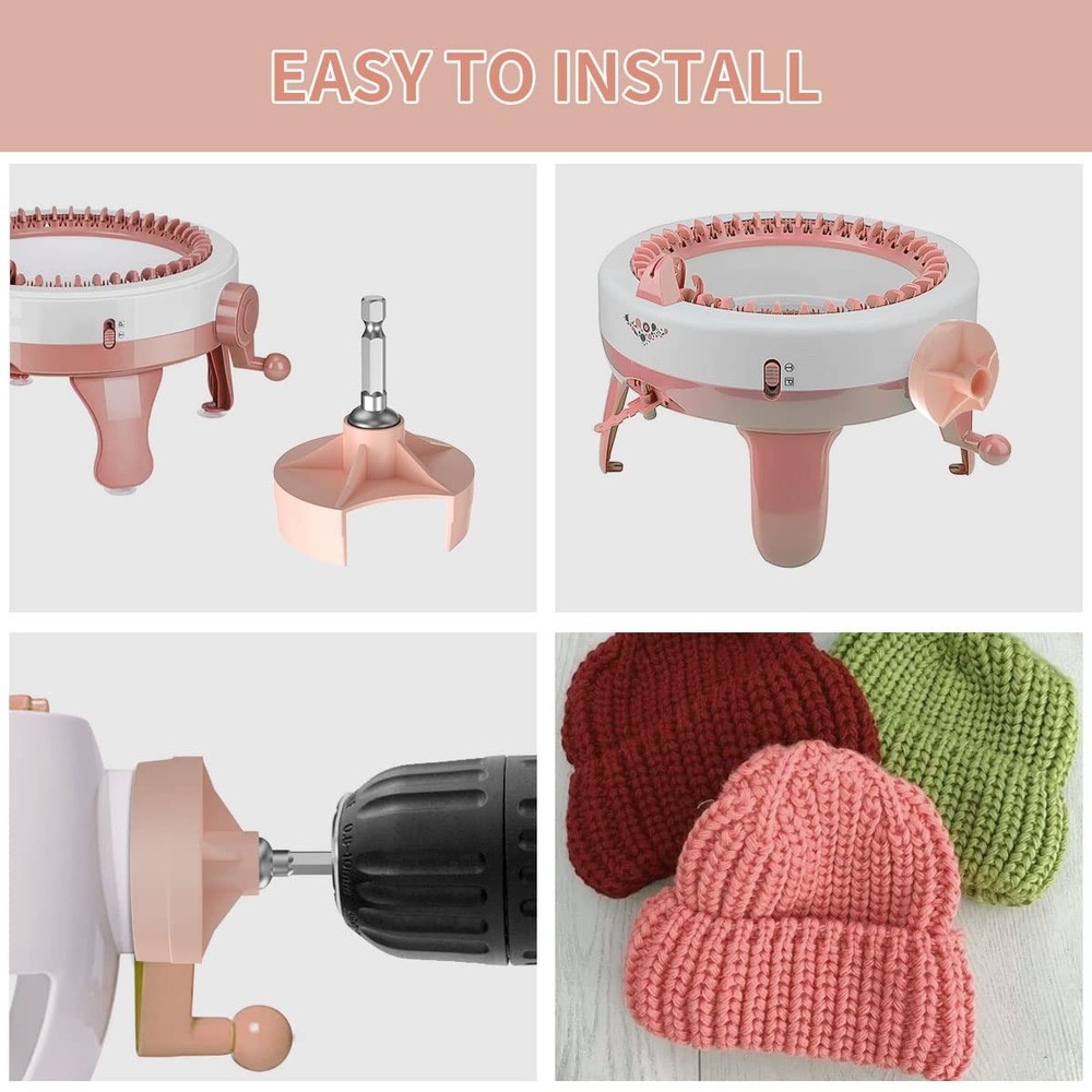 Knitting Machine Adapter,Quick Knit Machine Attachment with Power Screwdriver...