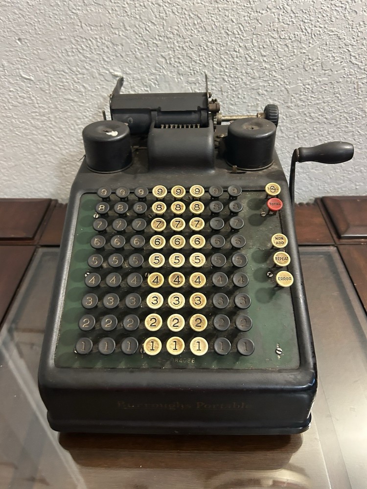 Burrough's Portable Adding Machine Not Working Condition