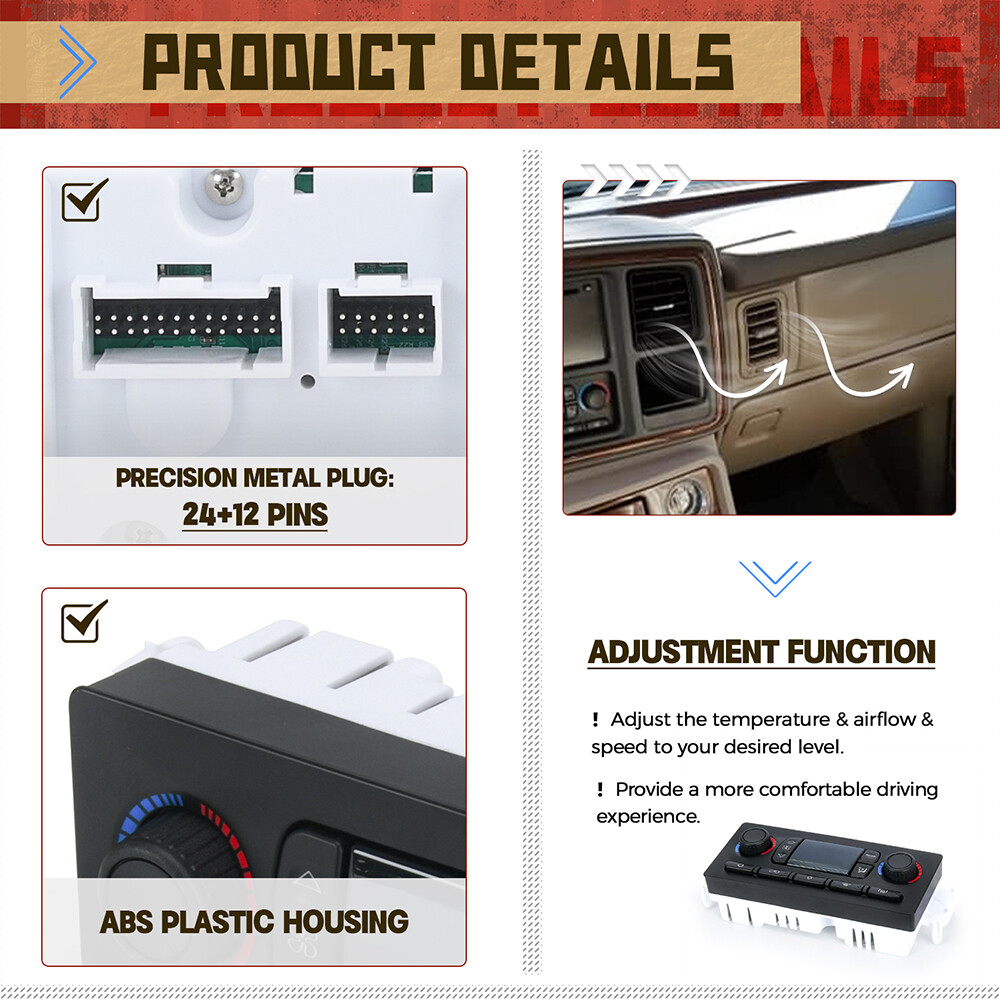 AC Heater Climate Control Module 599-009 For Chevy GMC Improved Design 03-07