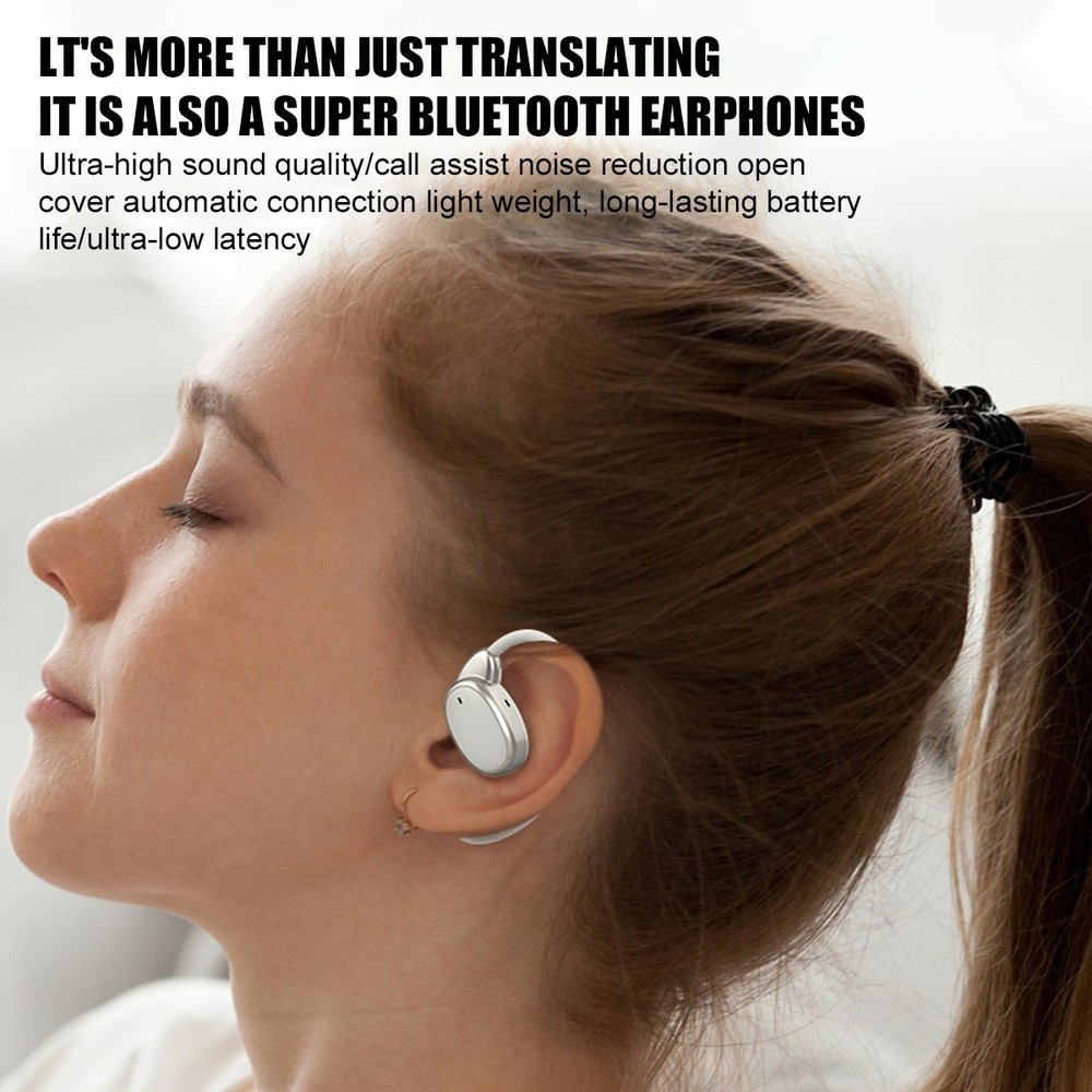 148 Language Translator Earbuds Wireless Bluetooth 5.4 Two Way Translator Device