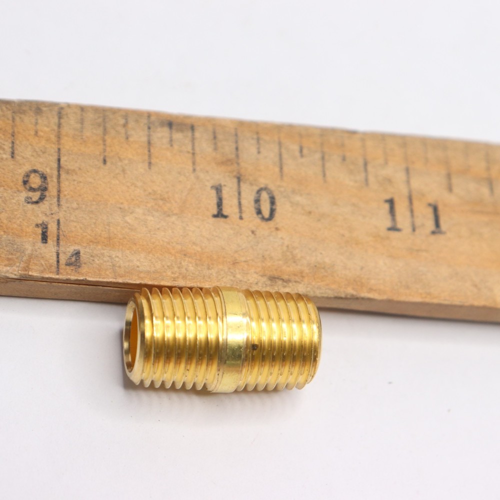 Everbilt 1/4 in. x Close MIP Brass Nipple Fitting