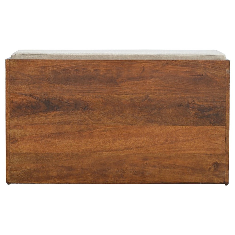 Solid Wood Bench with Storage