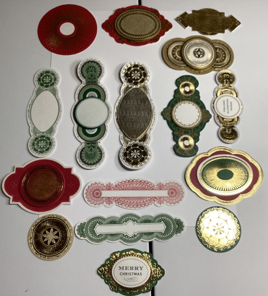 Anna Griffin Christmas Cigar Labels 16pc