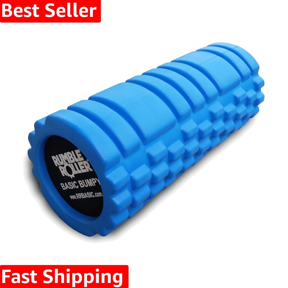 Basic Bumpy Foam Roller, Solid Core EVA Foam Roller with Grid/Bump Texture fo...
