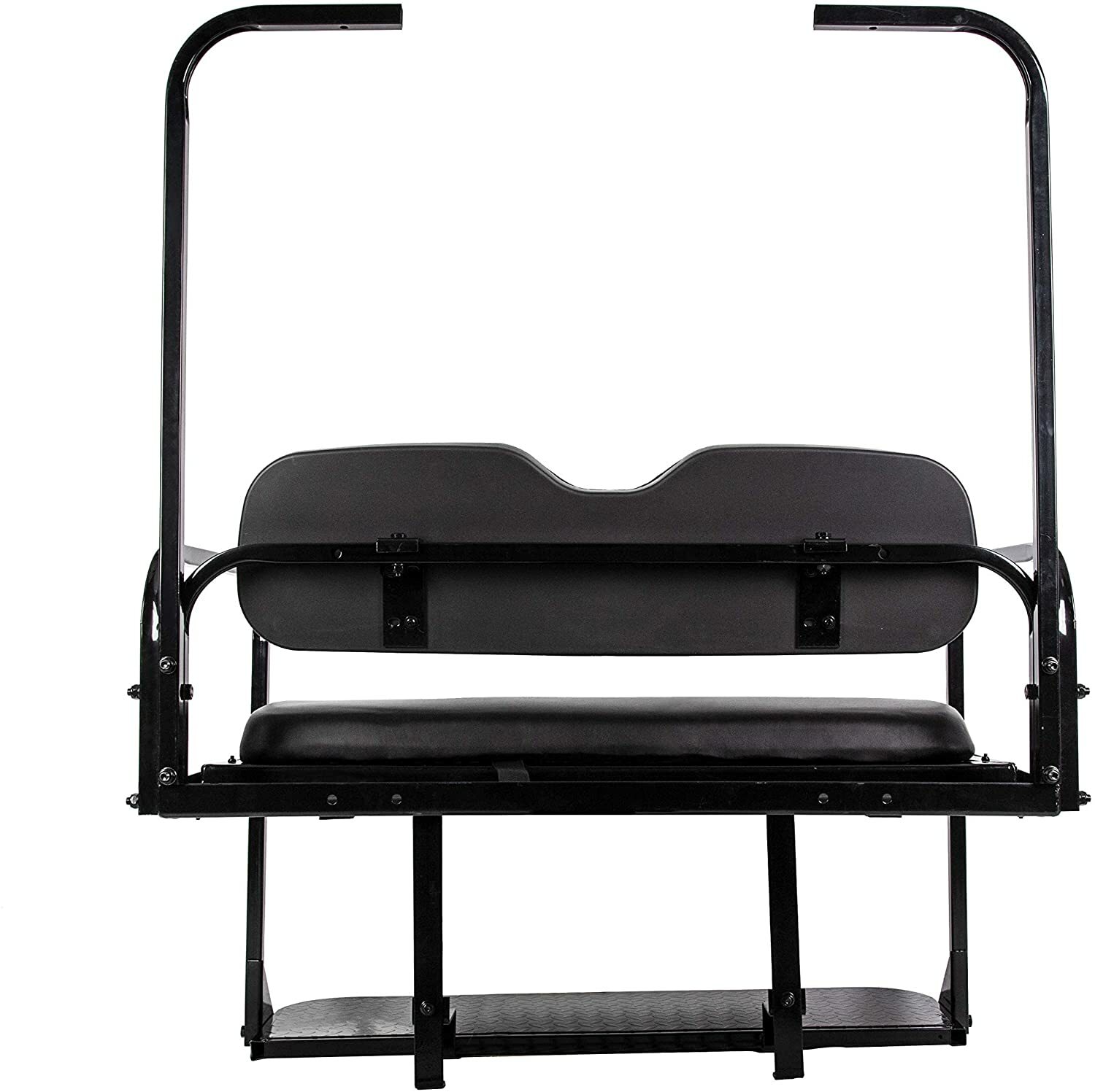 Golf Cart Flip Folding Rear Back Seat Kit w/ Roof Support For EZGO TXT 1995-UP