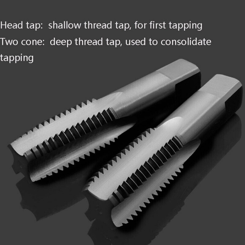 M2 -M30 Hand Tap Set - Taper and Plug Taps Thread Tap Hand Screw Drill Bits Tool