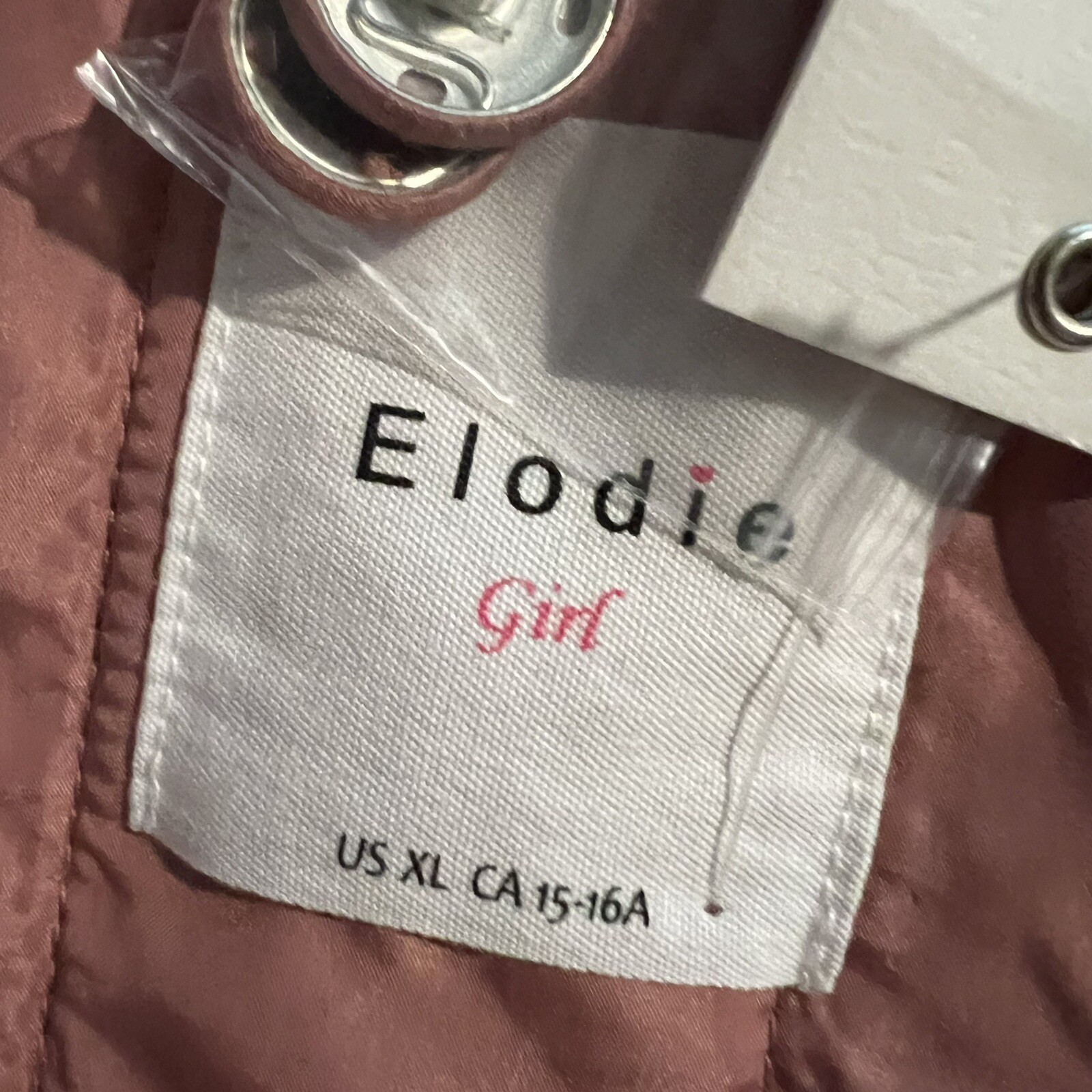 Elodie NWT Faux Fur Hooded Jacket Girl Size XL, Fluffy Mauve Kid Coat