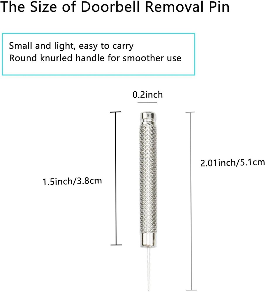 5 Pack Doorbell Key Replacement Compatible with Blink/Google silver