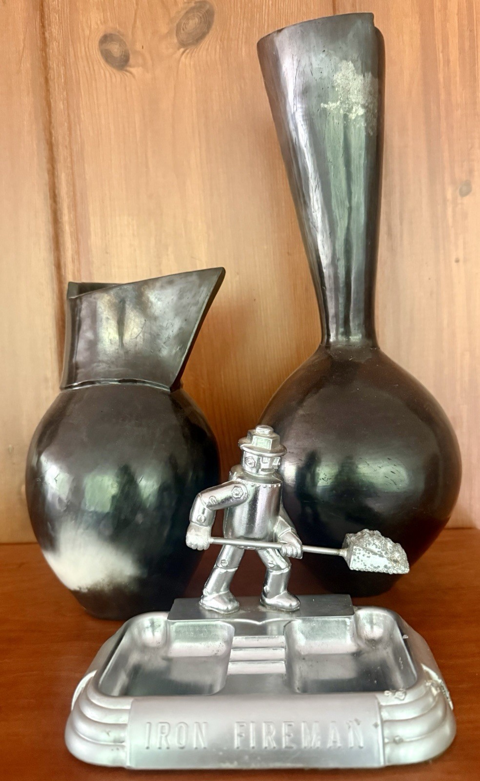 1920’s Art Deco Fireman Pen Holder Tray Trinket Dish Calling Card Cigar Ashtray