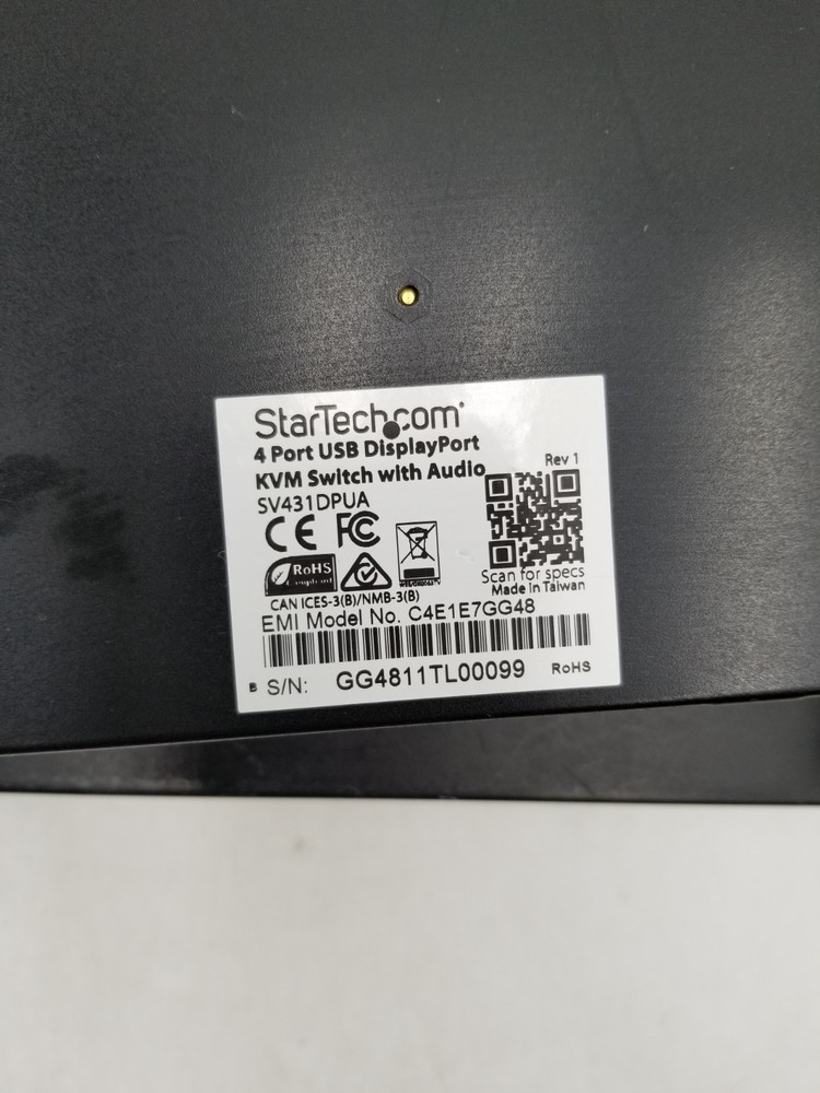 StarTech ( SV431DPUA ) 4-Ports USB KVM Switch Model #C4E1E7GG48