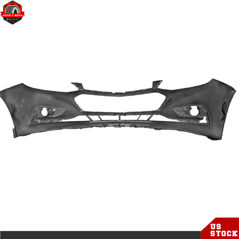 Front Bumper Cover+Upper & Lower Grille Chrome For 2016 2017 2018 Chevy Cruze