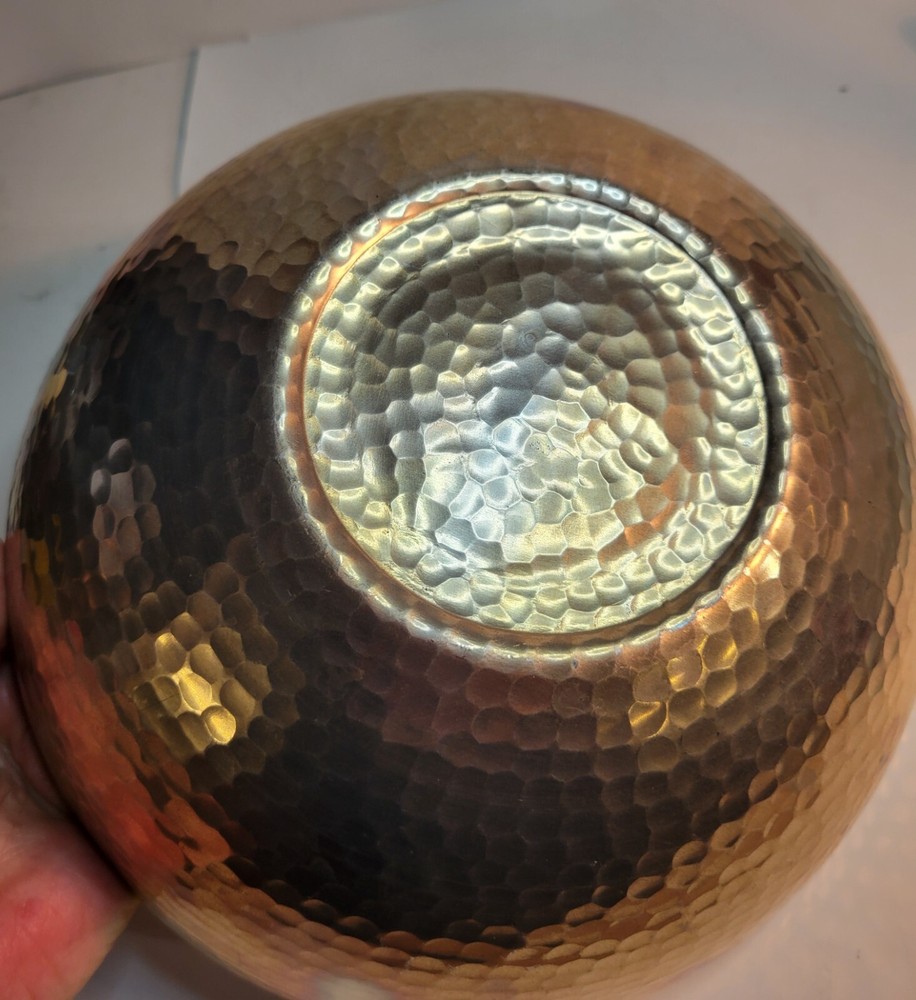 Hammered Metal 10" Serving Bowl