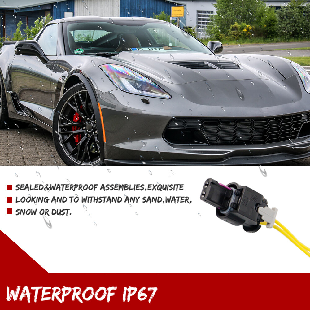 For 2014-19 Corvette C7 Front or Rear side marker lights' stock connectors Wires