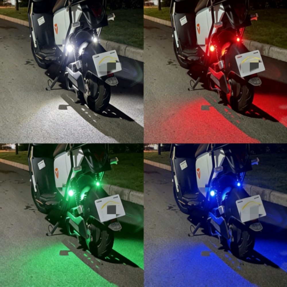 4PCS Multicolor LED Strobe Light W/ Remote Control Motorcycle Bike Warning Light