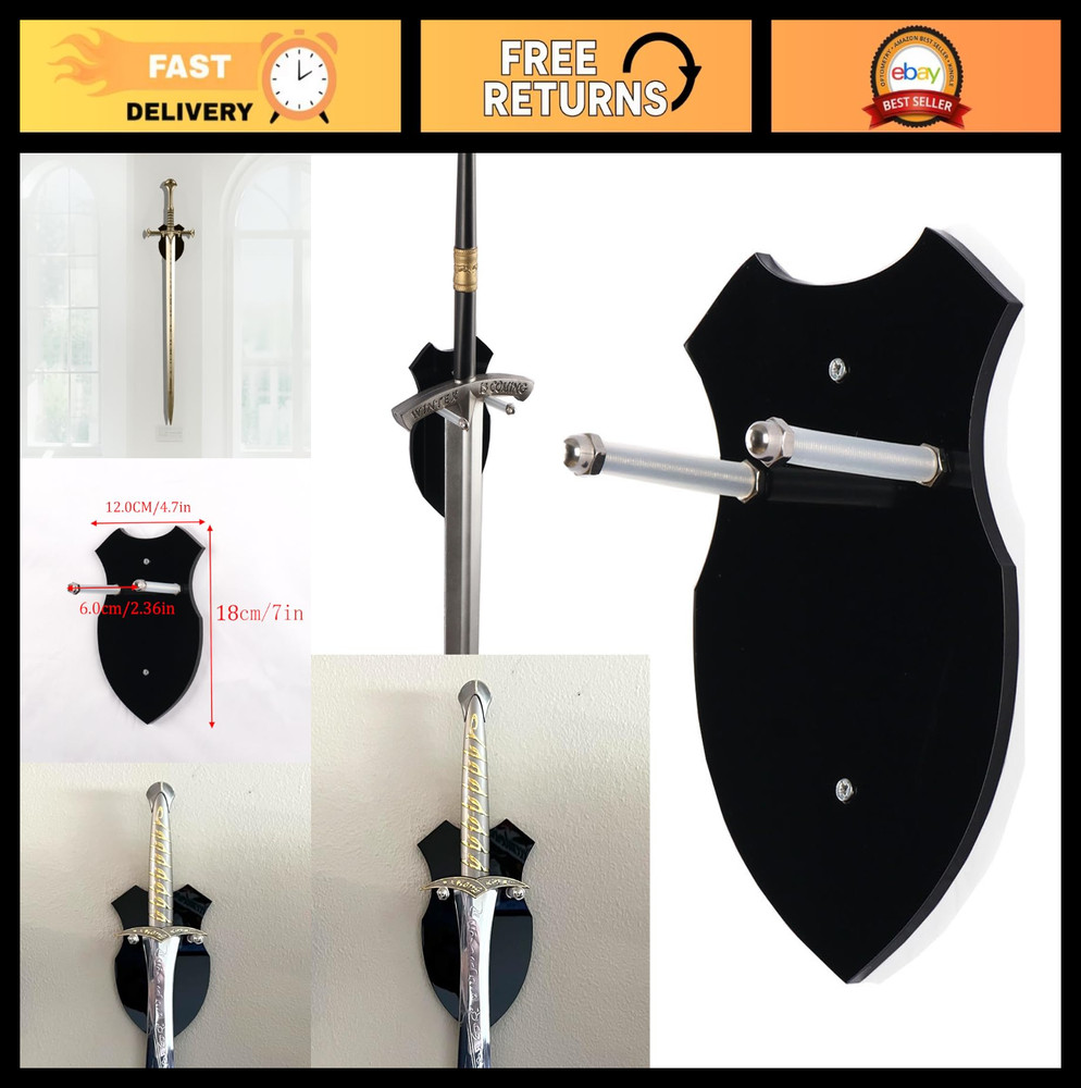 Sword Wall Mount Display Stand Hook for Dagger, Axe, Keyblade - Vertical Hanger
