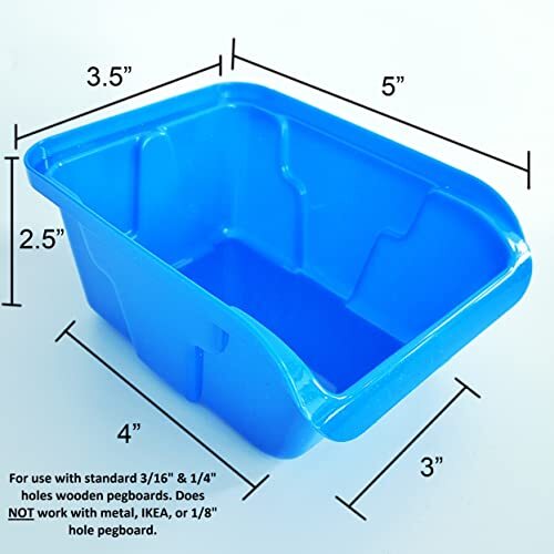 12 Pack Removable Pegboard Bins with Hooks Wall Mounted Storage Bins Organizer