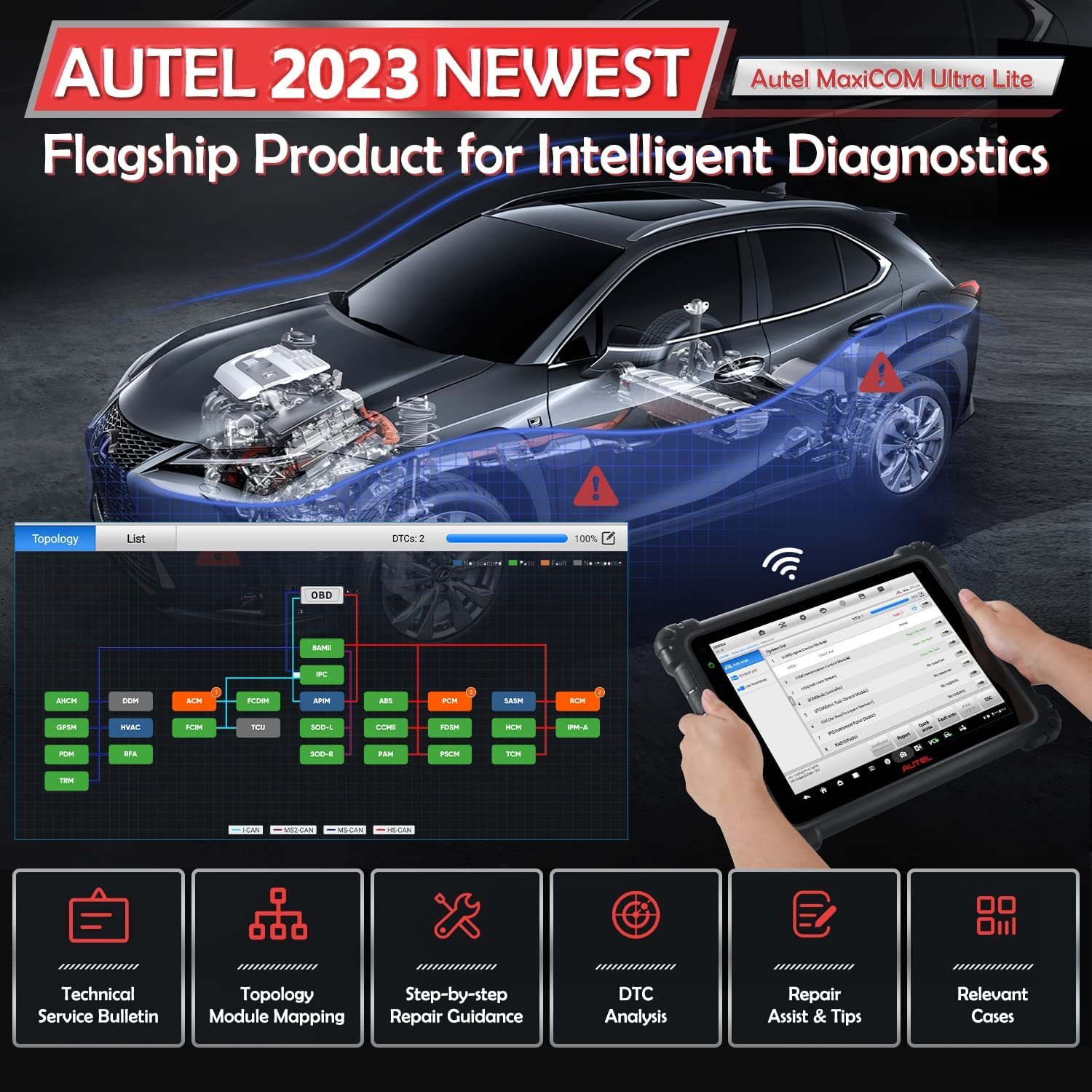 2023 Autel Ultra Lite as Ultra Intelligent Diagnostic Tool Scanner Programming